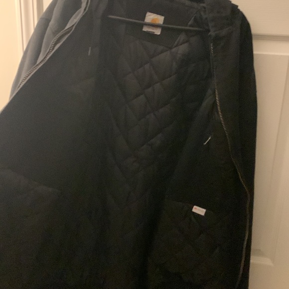 Carhartt washed duck insulated hooded jacket Large tall - Picture 5 of 5
